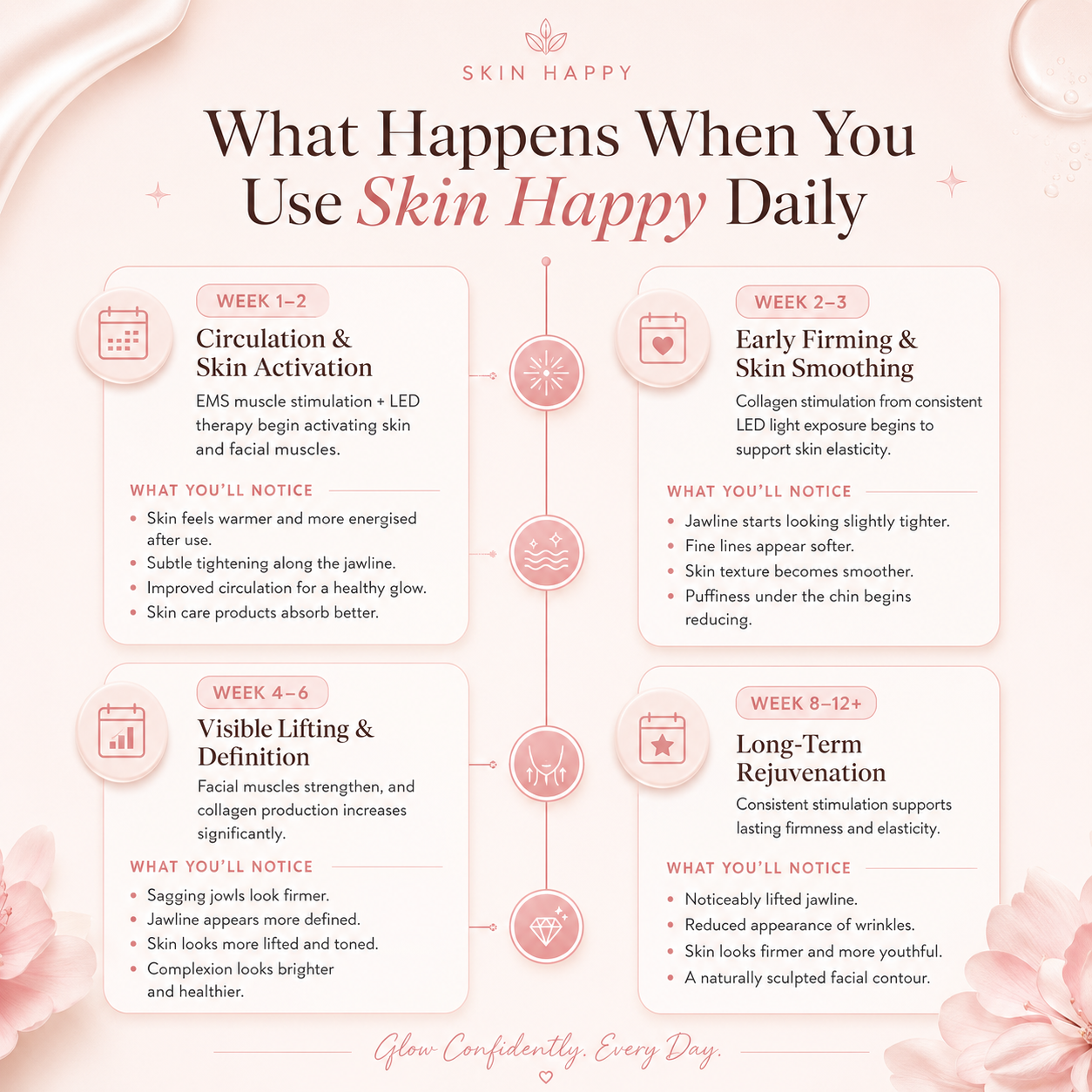 Skin Happy Visibly Firmer, Lifted-Skin in Just 5 Minutes a Day